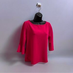 🟣 Green Envelope pink bell sleeve top